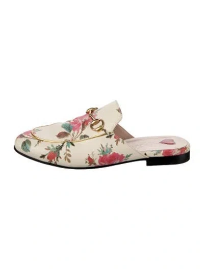 Pre-owned Gucci Horsebit Accent Leather Mules In Multi