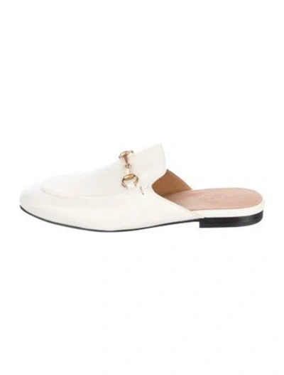 Pre-owned Gucci Horsebit Accent Leather Slippers In Yellow