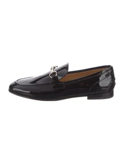 Pre-owned Gucci Horsebit Accent Patent Leather Loafers In Black
