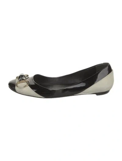 Pre-owned Gucci Horsebit Accent Suede Ballet Flats