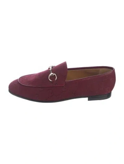 Pre-owned Gucci Horsebit Accent Velvet Loafers W/ Tags In Pink