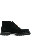 Gucci Sylke Suede Bit Moccasin Booties In Black