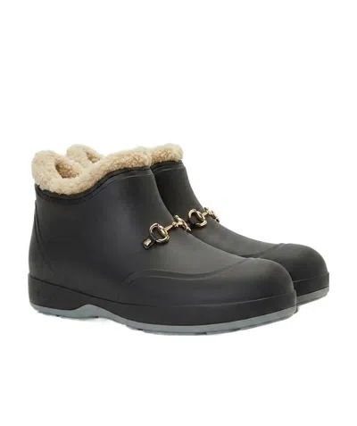Gucci Horsebit Ankle Boots In Black