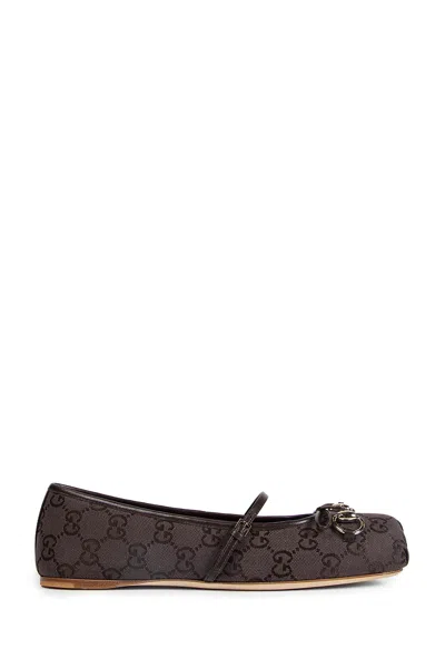 Gucci Horsebit Ballet Flat In Brown