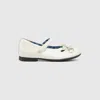 Gucci Babies' Horsebit Ballet Flat In White