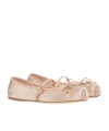 Gucci Satin Ballet Flats Horsebit Detail In Nude