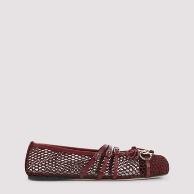 Gucci Horsebit Ballet Flats In Red