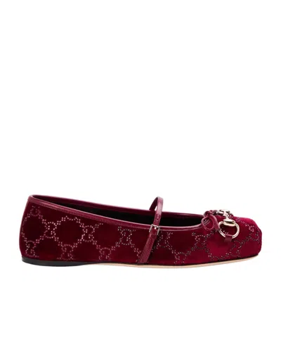 Gucci Horsebit Ballet Shoes In Brown