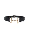 Gucci 'horsebit' Belt In Black