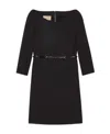 Gucci Mini Abito In Crepe Nero Donna In Black
