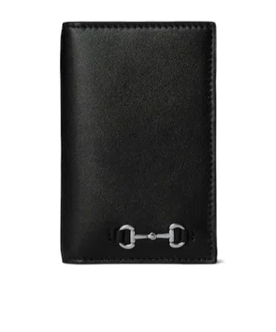 Gucci Long Card Case With Horsebit In Black
