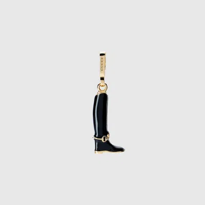 Gucci Horsebit Boot Charm In Black