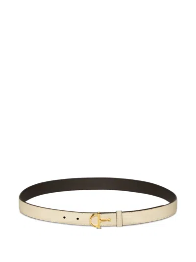 Gucci Half Horsebit Thin Leather Buckle Belt In Multi