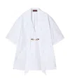 Gucci Cotton Poplin Dress With Horsebit In White