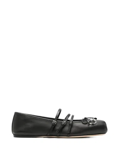Pre-owned Gucci Horsebit Buckled Ballet Flats In Black