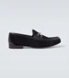 Gucci Horsebit Calf Hair Loafers In Black