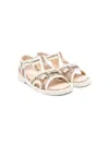 Gucci Horsebit Canvas Sandals In Neutrals