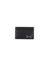 Gucci Men Black Card Holder With Horsebit On The Front In Leather Man In Black