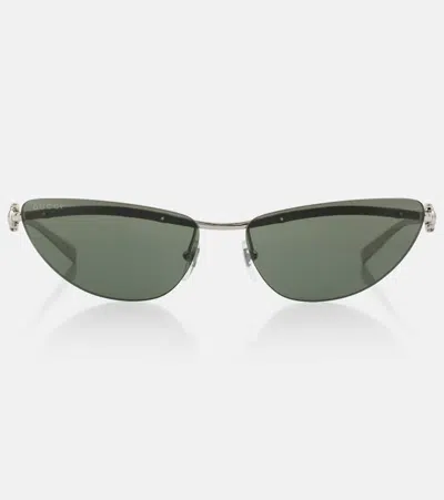 Gucci Horsebit Cat-eye Sunglasses In Silver