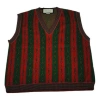 Gucci Horsebit Chain Print V-neck Vest 'red Green' In Gold