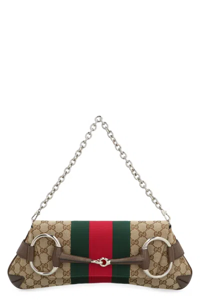Gucci Horsebit Chain Shoulder Handbag - 38 Cm Width In Multi