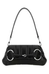 Gucci Horsebit Chain Small Shoulder Bag In Black