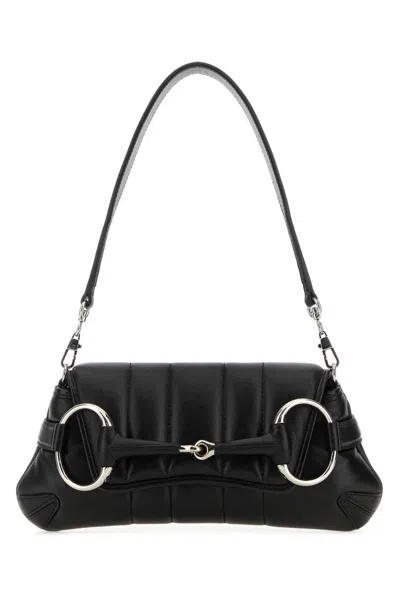 Gucci Horsebit Chain Small Shoulder Bag In Black