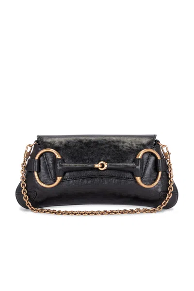 Pre-owned Gucci Horsebit Clutch In Black