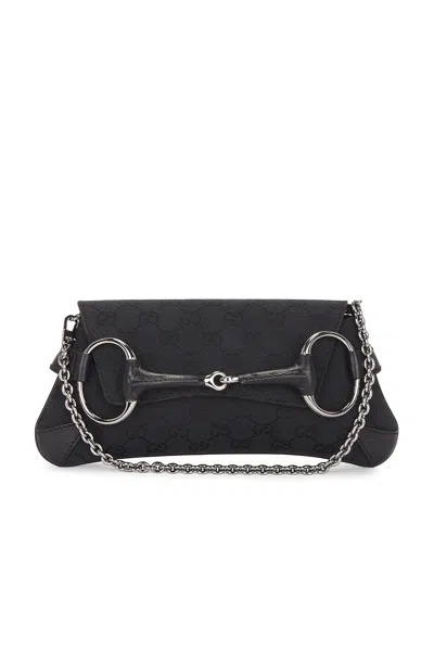 Pre-owned Gucci Horsebit Clutch In Black