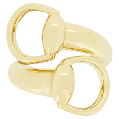 Pre-owned Gucci Horsebit Contrairie Ring In Multi