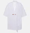 Gucci Horsebit Cotton Popeline Minidress In White
