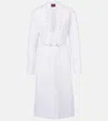 Gucci Midikleid Horsebit Aus Baumwollpopeline In White