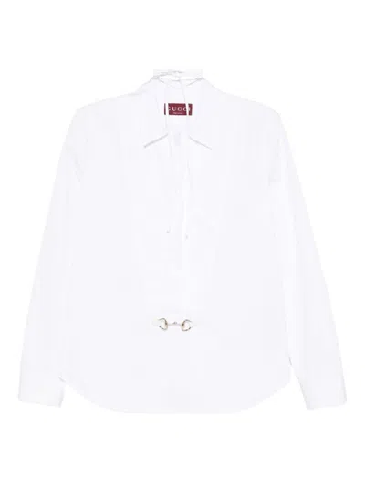 GUCCI GUCCI HORSEBIT COTTON SHIRT