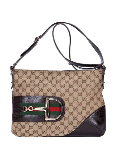 Pre-owned Gucci Horsebit Cross Body Bag In Neutral