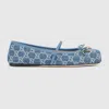 Gucci Signature Horsebit Detail Gg Monogram Ballet Flats In Animal Print