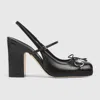 Gucci Horsebit Damenpumps Mit Fersenriemchen In Black