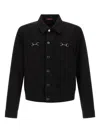 Gucci Horsebit Denim Jacket In Black