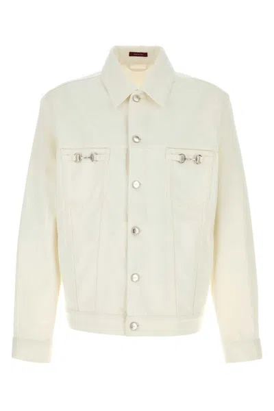 Gucci Horsebit Denim Jacket In Yellow