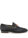 Gucci Paride Black Loafers With Web And Horsebit Detail In Leather Man In 黑色