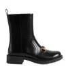 Gucci Horsebit-detail Ankle Boots In Black