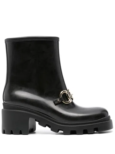 Pre-owned Gucci Horsebit-detail Boots In Black