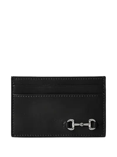 Gucci Horsebit-detail Card Holder In Black