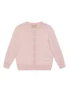 Gucci Horsebit Logo Jacquard Knit Cardigan In Pink