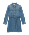 Gucci Organic Denim Dress With Horsebit In Blue