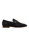 Gucci Paride Black Loafers With Web And Horsebit Detail In Leather Man In Black