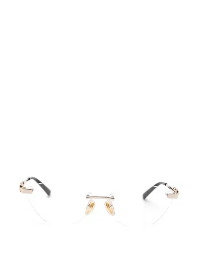 Gucci Horsebit-detail Glasses In Gold