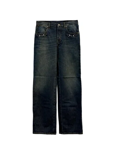 Gucci Horsebit-detail Jeans In Blue