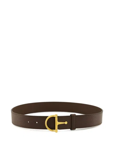 GUCCI HORSEBIT-DETAIL LEATHER BELT