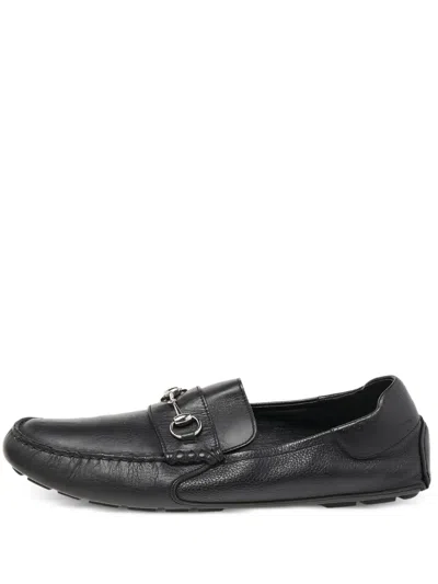 Pre-owned Gucci Horsebit-detail Leather Loafers
