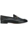 Gucci Women Black Calf Leather Moc Stitching Signature Horsebit Detail Almond Toe Slip-on Style Bran In Black